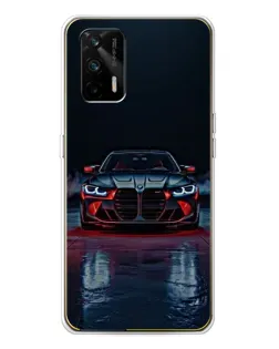 Чехол для Realme GT 5G с картинкой «BMW на мокрой дороге»