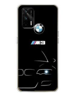 Чехол для Realme GT 5G с картинкой «Минималистичный принт BMW M3»