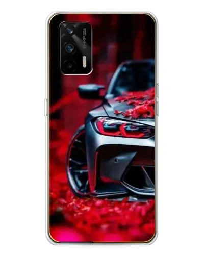 Чехол для Realme GT 5G с картинкой «Спортивная BMW и цветы» Чехол для Realme GT 5G с картинкой «Спортивная BMW и цветы»