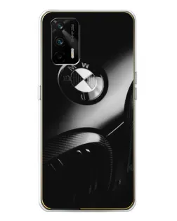 Чехол для Realme GT 5G с картинкой «Эмблема BMW — макро»