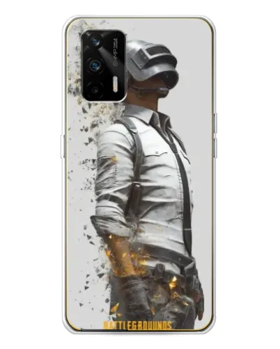 Чехол для Realme GT 5G с картинкой «PUBG — боец в пыли»
