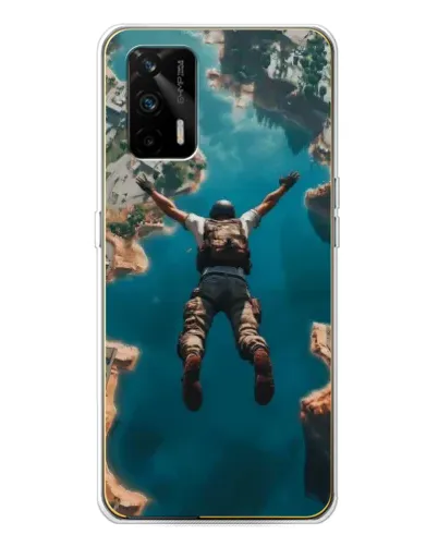 Чехол для Realme GT 5G с картинкой «PUBG — свободное падение»