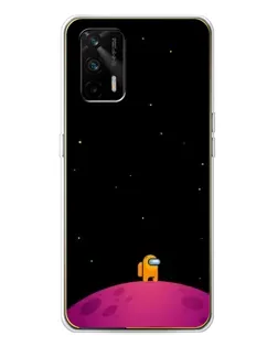Чехол для Realme GT 5G с картинкой «Одинокий герой на планете»