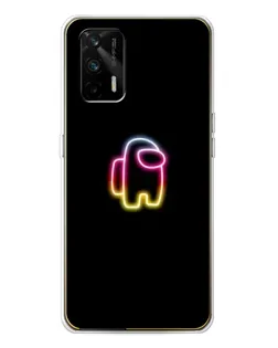 Чехол для Realme GT 5G с картинкой «Among Us градиент»