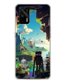 Чехол для Realme GT 5G с картинкой «Эндермен в лесу»