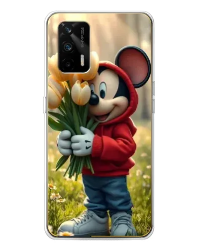 Чехол для Realme GT 5G с картинкой «Микки с тюльпанами» Чехол для Realme GT 5G с картинкой «Микки с тюльпанами»