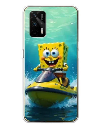 Чехол для Realme GT 5G с картинкой «Спанч Боб на гидроцикле» Чехол для Realme GT 5G с картинкой «Спанч Боб на гидроцикле»