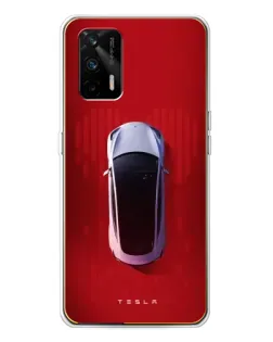 Чехол для Realme GT 5G с картинкой «Tesla Top View»
