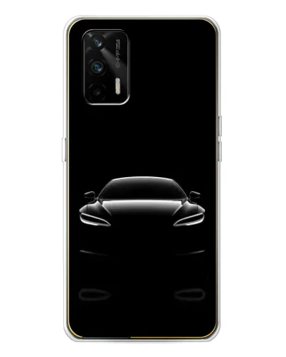 Чехол для Realme GT 5G с картинкой «Силуэт Tesla Night»