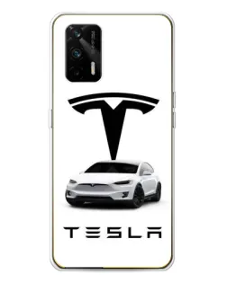 Чехол для Realme GT 5G с картинкой «Tesla White Style»