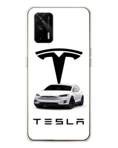 Чехол для Realme GT 5G с картинкой «Tesla White Style»