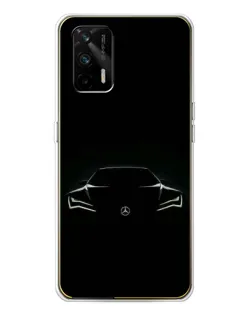 Чохол для Realme GT 5G з картинкою «Mercedes — силует авто»