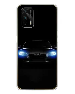 Чехол для Realme GT 5G с картинкой «Audi в неоне»