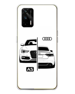Чехол для Realme GT 5G с картинкой «Audi — контрастный дизайн»