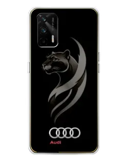 Чехол для Realme GT 5G с картинкой «Графика — пантера и Audi»