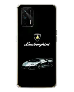 Чехол для Realme GT 5G с картинкой «Логотип Lamborghini классика»
