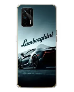 Чехол для Realme GT 5G с картинкой «Классическая надпись Lamborghini»