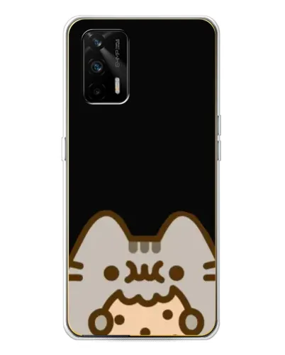 Чехол для Realme GT 5G с картинкой «Пушин на черном»