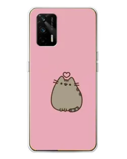Чехол для Realme GT 5G с картинкой «Pusheen сердце»