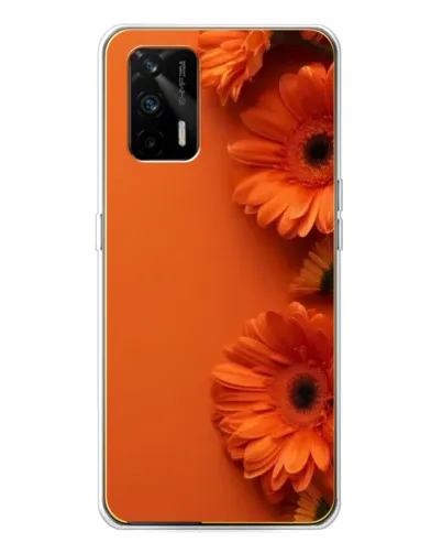 Чехол для Realme GT 5G с картинкой «Оранжевые герберы»