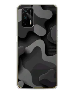 Чохол для Realme GT 5G з картинкою «Темний абстрактний камуфляж» Чохол для Realme GT 5G з картинкою «Темний абстрактний камуфляж»