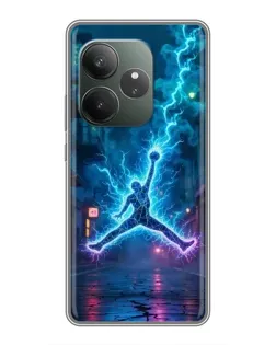 Чохол для Realme GT 6 з картинкою «Jordan Gold Jumpman»