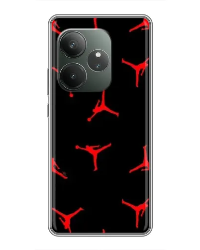 Чохол для Realme GT 6 з картинкою «Jordan Red Pattern»