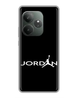 Чохол для Realme GT 6 з картинкою «Jordan White Logo»