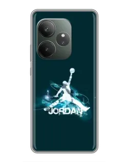 Чохол для Realme GT 6 з картинкою «Jordan Blue Fire»