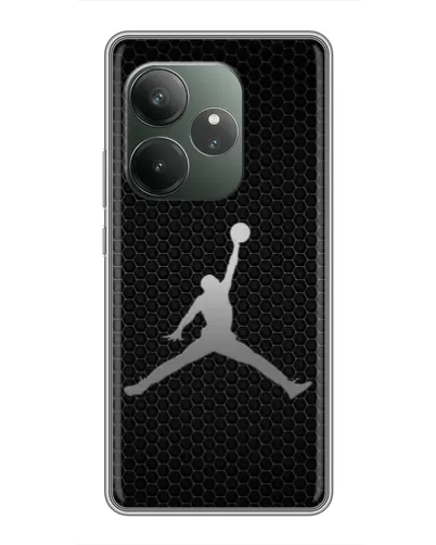 Чохол для Realme GT 6 з картинкою «Jordan Dark Carbon»