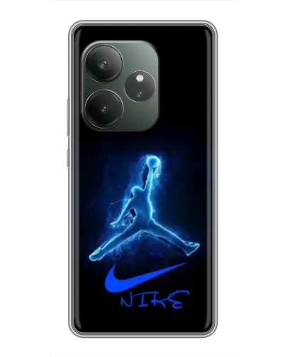Чохол для Realme GT 6 з картинкою «Jordan Neon Blue»