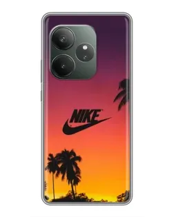 Чохол для Realme GT 6 з картинкою «Nike на заході сонця»
