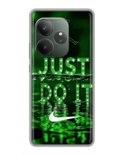 Чохол для Realme GT 6 з картинкою «Зелений неоновий Nike»