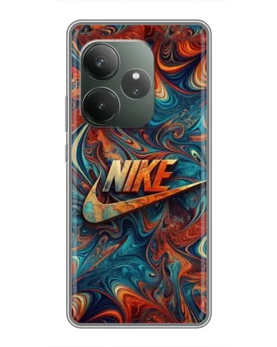 Чохол для Realme GT 6 з картинкою «Nike в абстракції»