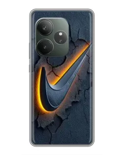 Чохол для Realme GT 6 з картинкою «Об'ємний логотип Найк»