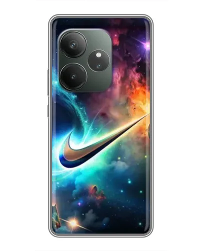 Чохол для Realme GT 6 з картинкою «Космічний Nike Swoosh»