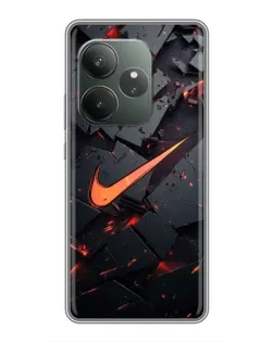 Чохол для Realme GT 6 з картинкою «Nike — ефект розломів»