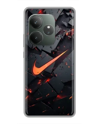 Чохол для Realme GT 6 з картинкою «Nike — ефект розломів»