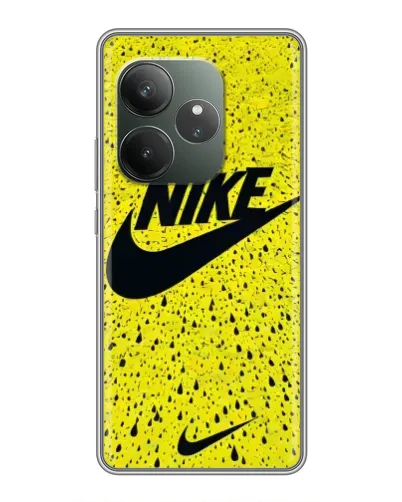 Чохол для Realme GT 6 з картинкою «Жовтий текстурний Nike»