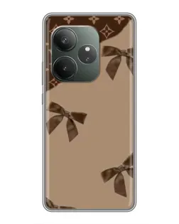 Чохол для Realme GT 6 з картинкою «LV — кавовий атлас»