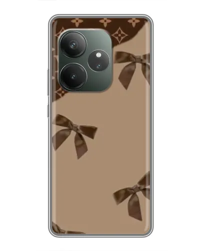 Чохол для Realme GT 6 з картинкою «LV — кавовий атлас»