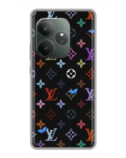 Чохол для Realme GT 6 з картинкою «Кольорова монограма LV»