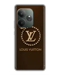 Чохол для Realme GT 6 з картинкою «LV — золота печатка»