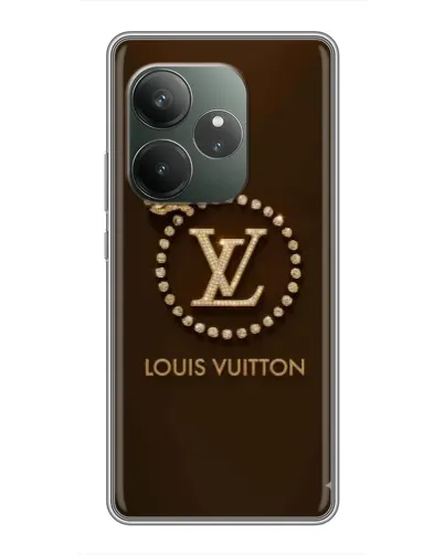 Чохол для Realme GT 6 з картинкою «LV — золота печатка»