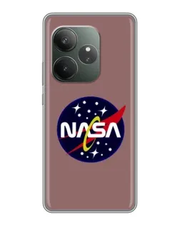 Чехол для Realme GT 6 с картинкой «NASA — ретро космос»