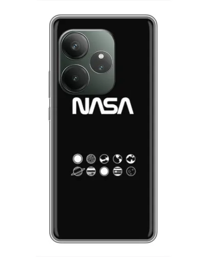 Чехол для Realme GT 6 с картинкой «NASA — технический принт» Чехол для Realme GT 6 с картинкой «NASA — технический принт»
