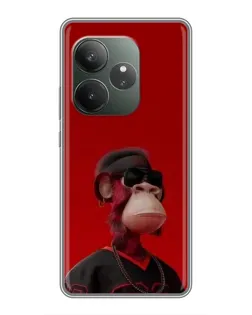 Чохол для Realme GT 6 з картинкою «Bored Ape в червоному»