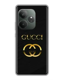 Чохол для Realme GT 6 з картинкою «Золотий логотип Gucci»