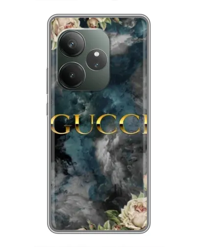Чехол для Realme GT 6 с картинкой «Абстрактные цветы Gucci» Чехол для Realme GT 6 с картинкой «Абстрактные цветы Gucci»