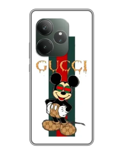 Чохол для Realme GT 6 з картинкою «Міккі Маус Gucci — смуги»